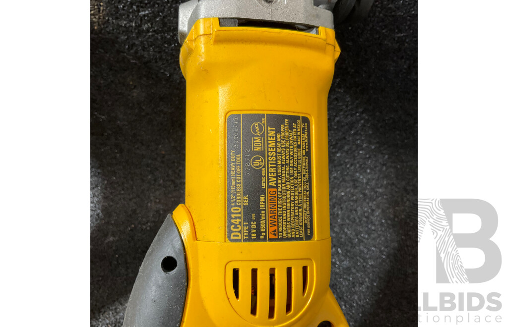DEWALT (DC410) 18V Cut Off Tool, DEWALT (DW960) 18V Right Angle Drill Driver - Lot of 2