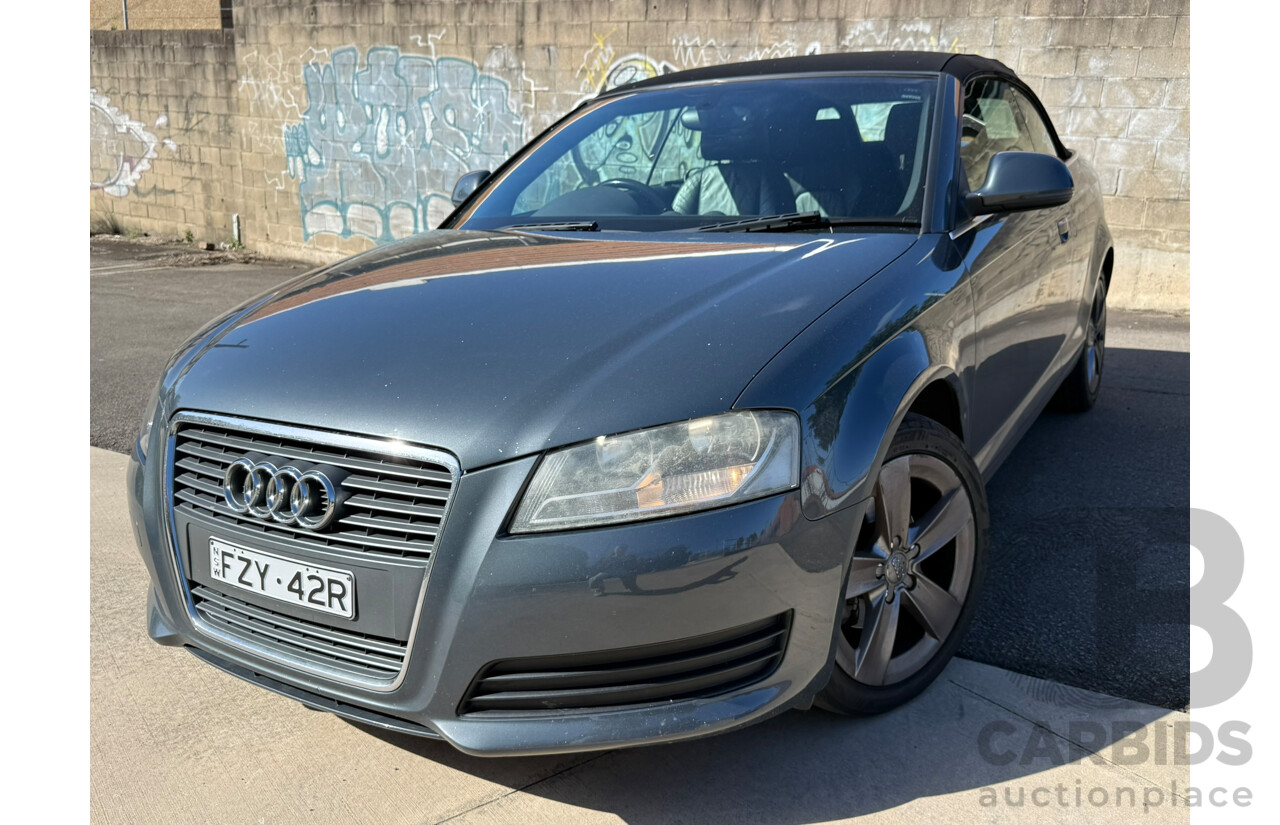 01/2009 Audi A3 1.8 TFSI ATTRACTION FWD 8P 2D Convertible Meteor Gray Pearlescent 1.8L