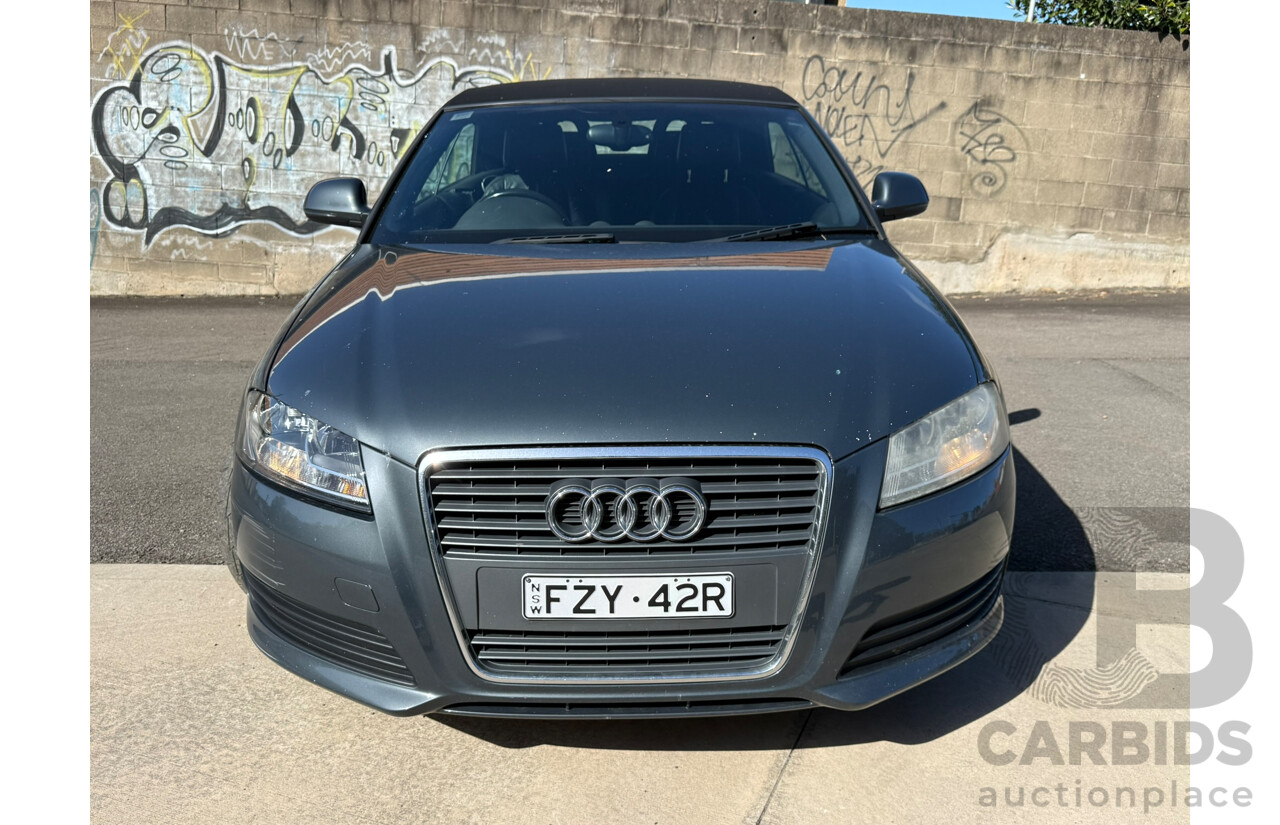 01/2009 Audi A3 1.8 TFSI ATTRACTION FWD 8P 2D Convertible Meteor Gray Pearlescent 1.8L