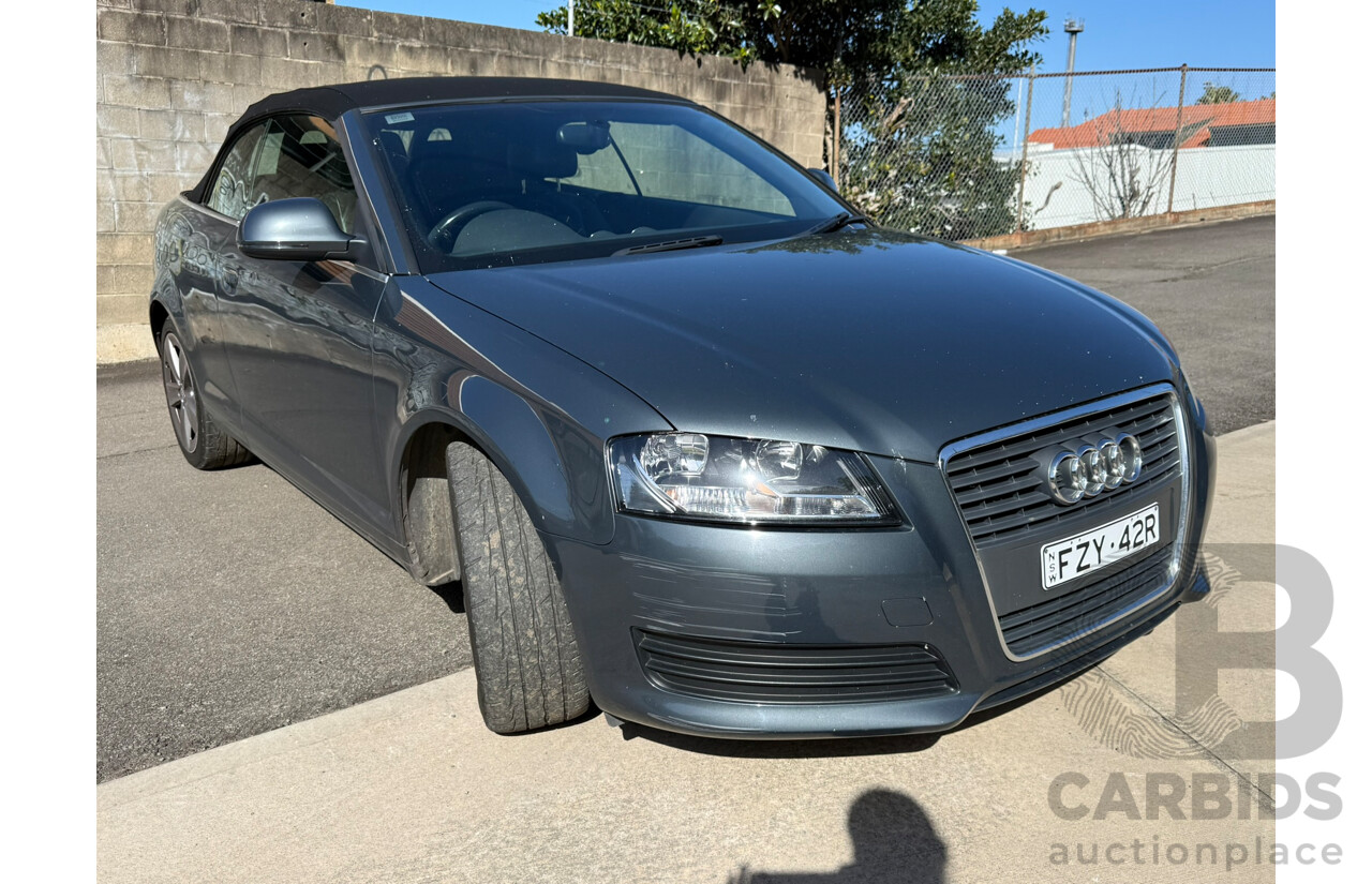 01/2009 Audi A3 1.8 TFSI ATTRACTION FWD 8P 2D Convertible Meteor Gray Pearlescent 1.8L