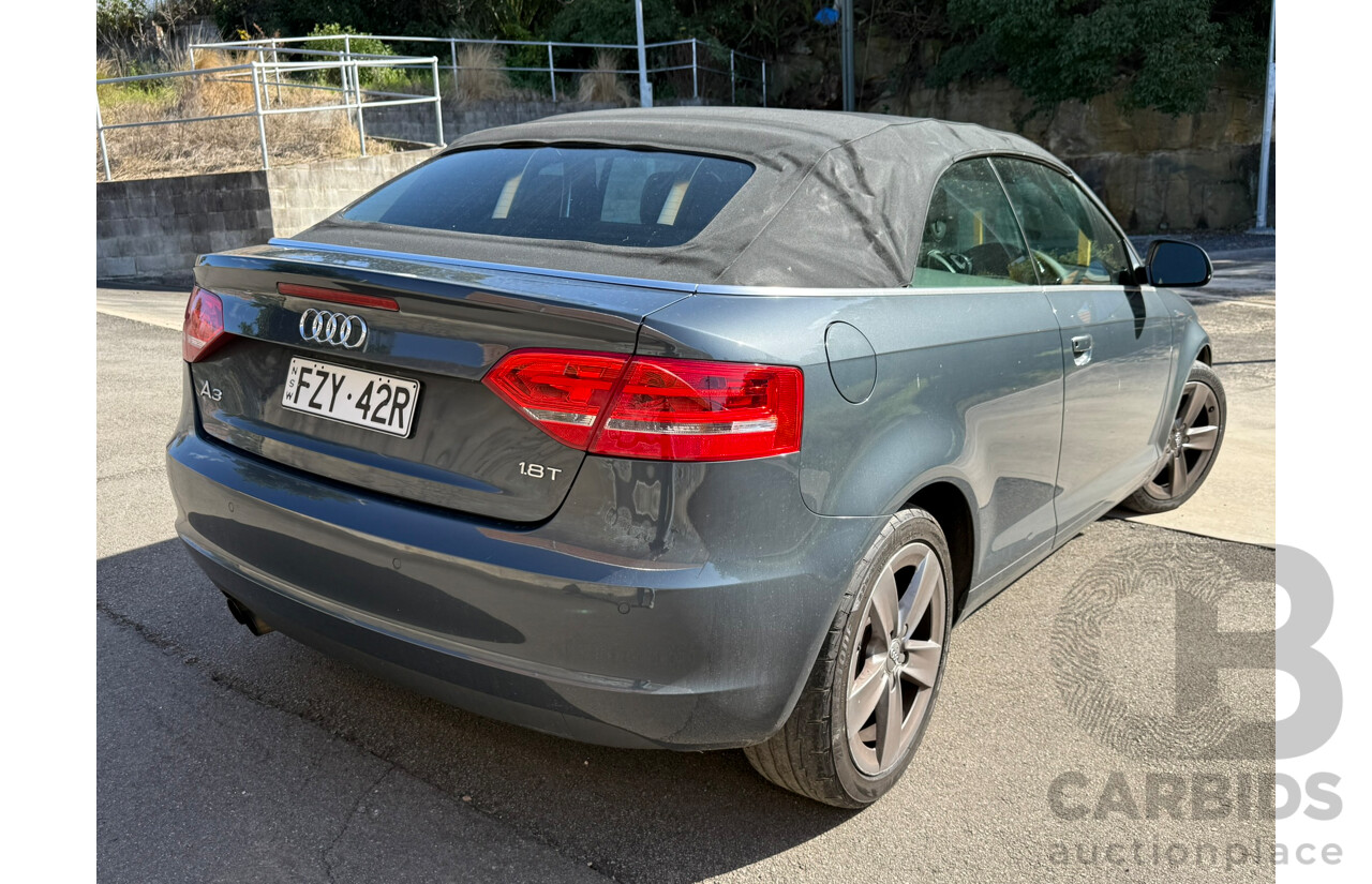 01/2009 Audi A3 1.8 TFSI ATTRACTION FWD 8P 2D Convertible Meteor Gray Pearlescent 1.8L