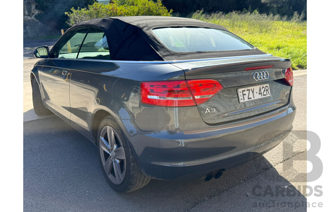 01/2009 Audi A3 1.8 TFSI ATTRACTION FWD 8P 2D Convertible Meteor Gray Pearlescent 1.8L