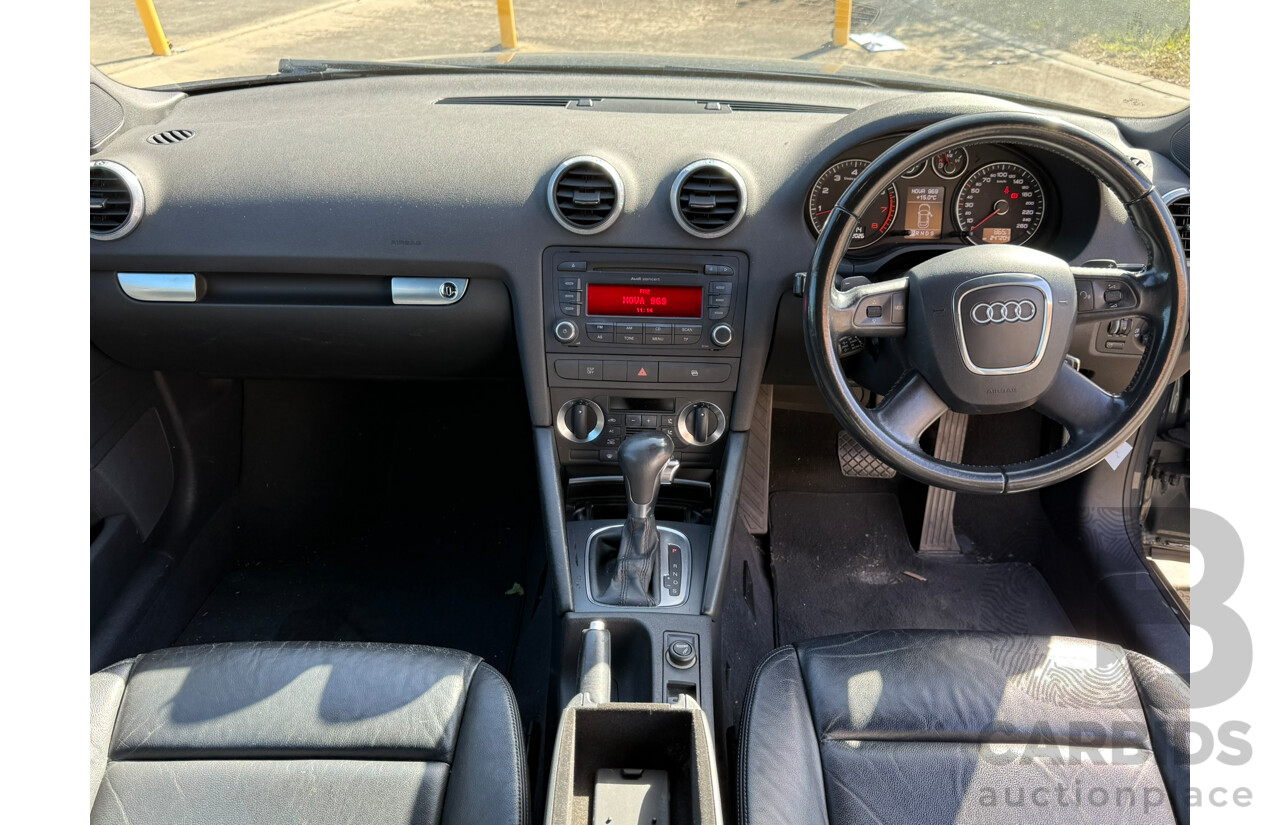 01/2009 Audi A3 1.8 TFSI ATTRACTION FWD 8P 2D Convertible Meteor Gray Pearlescent 1.8L