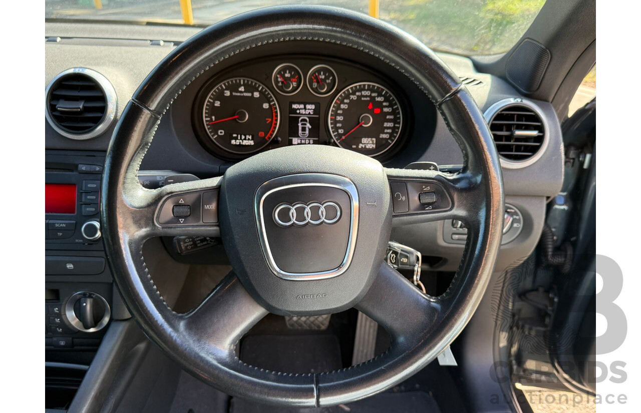 01/2009 Audi A3 1.8 TFSI ATTRACTION FWD 8P 2D Convertible Meteor Gray Pearlescent 1.8L