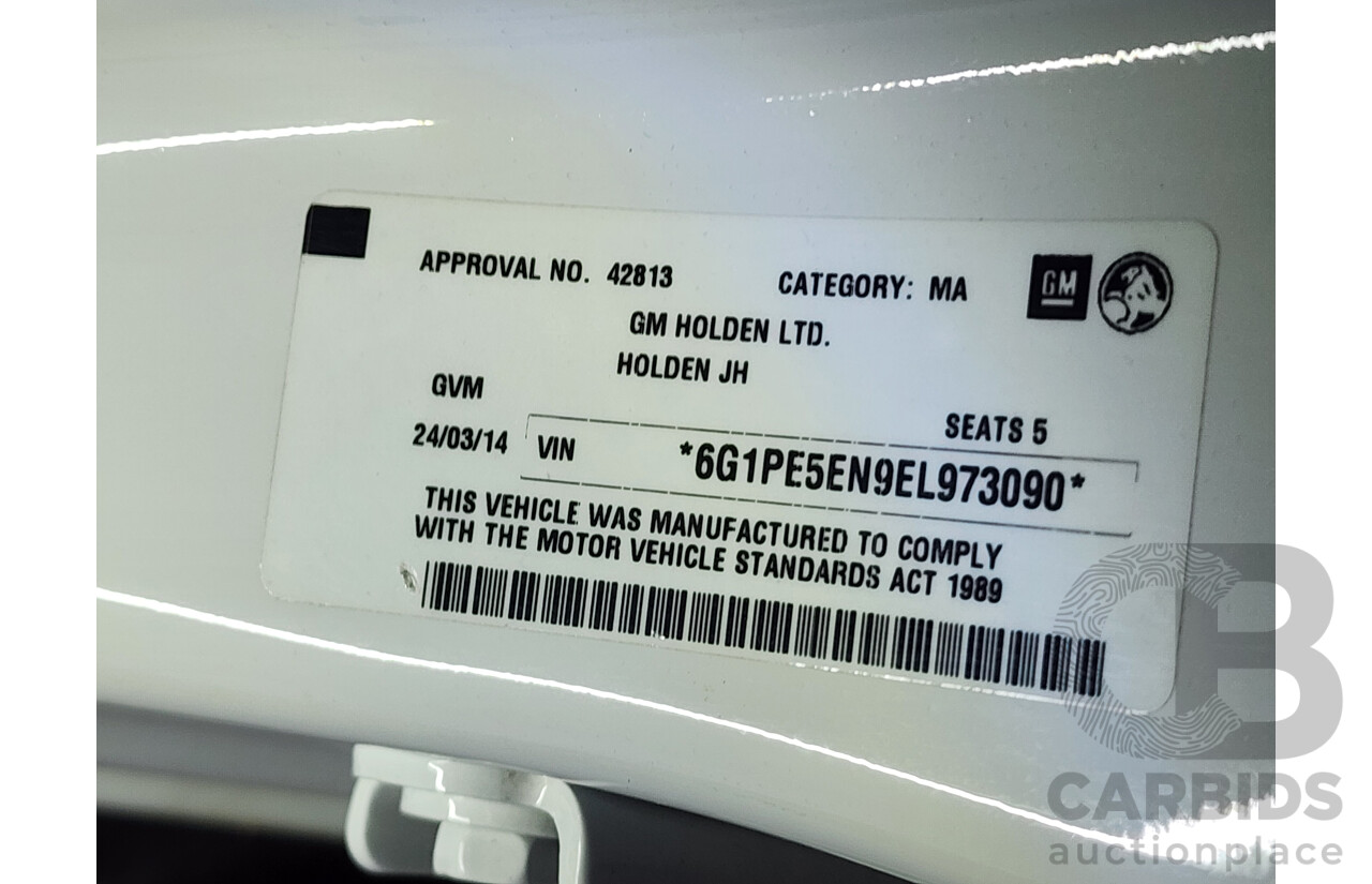 03/2014 Holden Cruze SRi JH MY14 4d Sedan White 1.6L