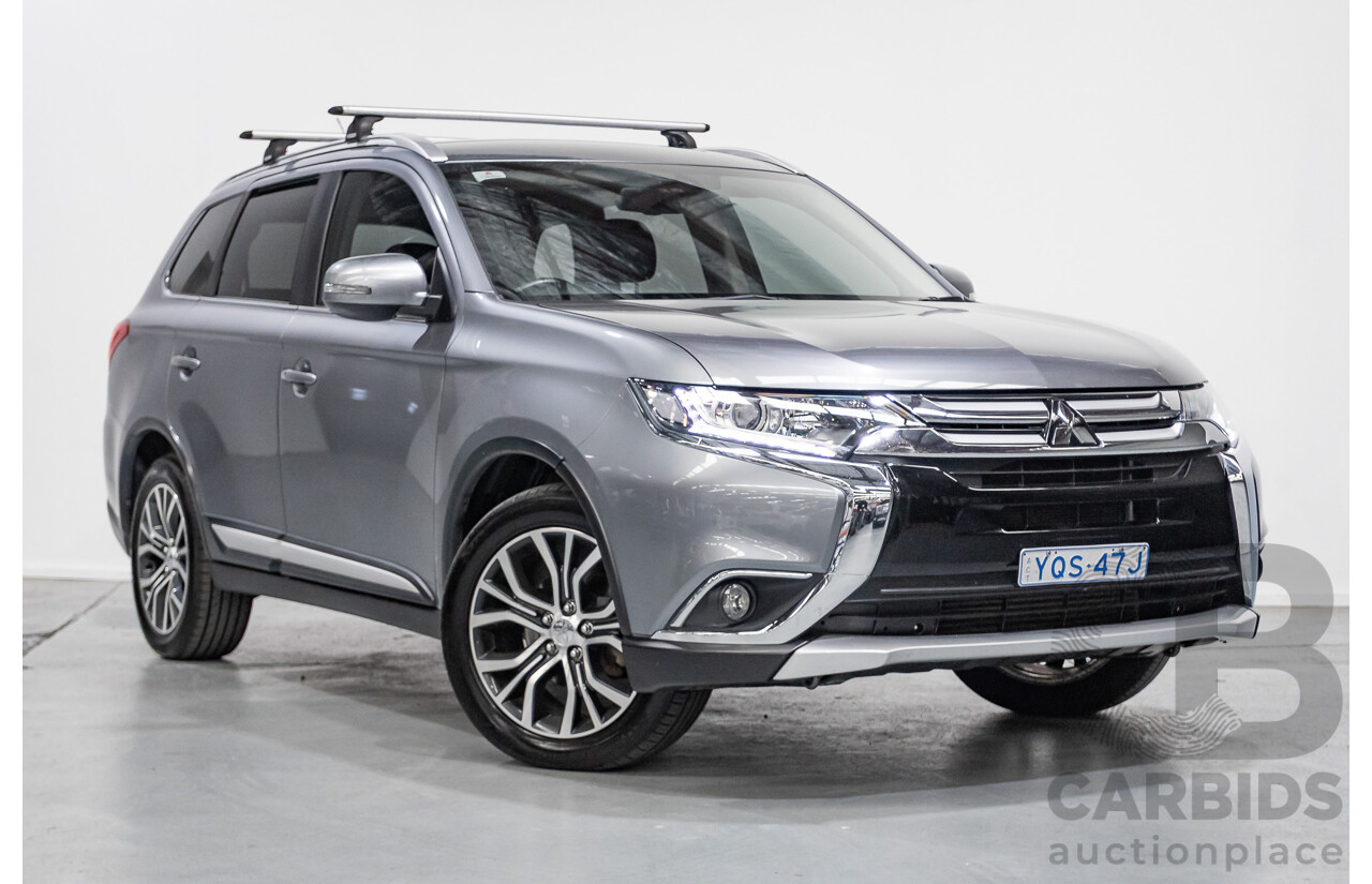 2/2016 Mitsubishi Outlander XLS (4x4) ZK MY16 4d Wagon Titanium Grey Metallic Turbo Diesel 2.3L - 7 Seater