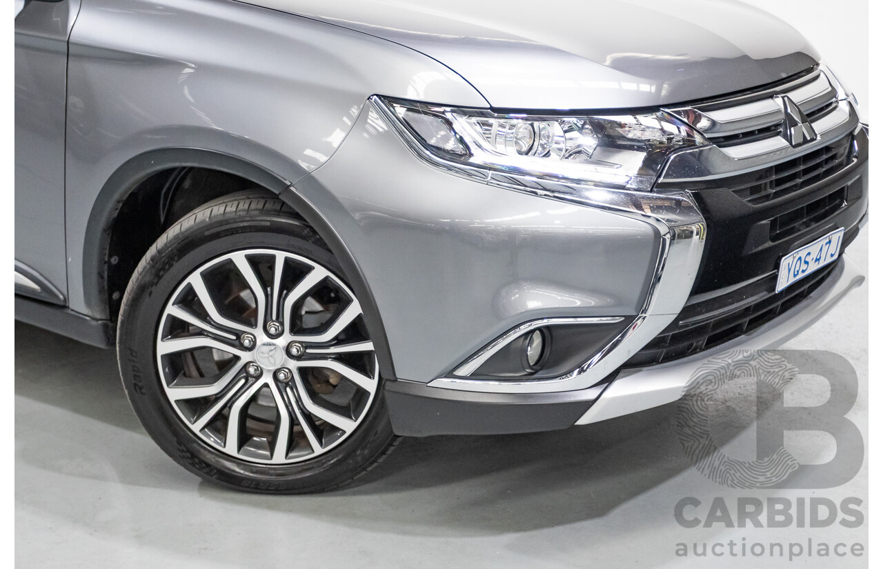 2/2016 Mitsubishi Outlander XLS (4x4) ZK MY16 4d Wagon Titanium Grey Metallic Turbo Diesel 2.3L - 7 Seater