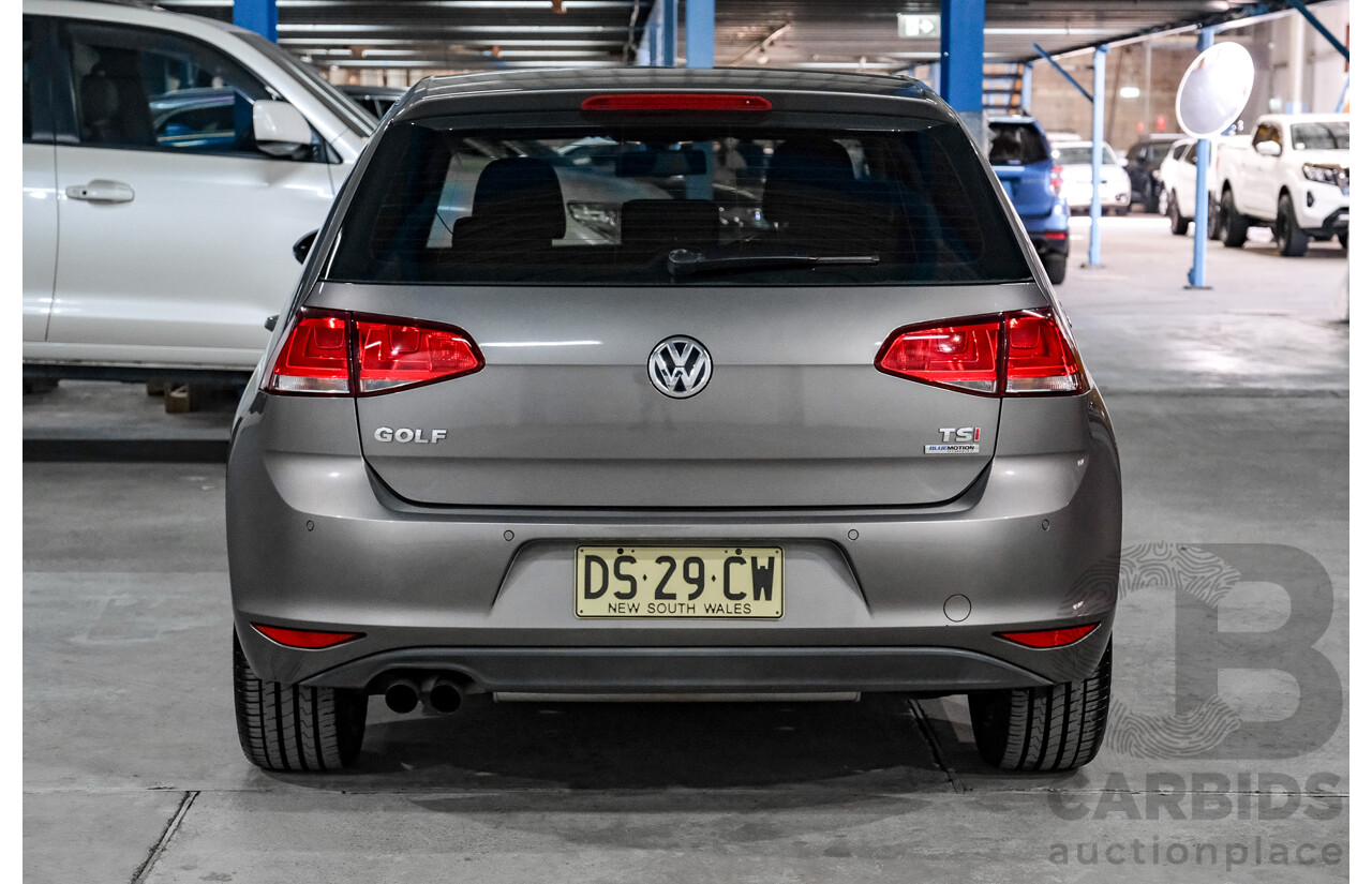 12/2013 Volkswagen Golf 90 TSI Comfortline AU MY14 5D Hatchback Grey Turbo 1.4L