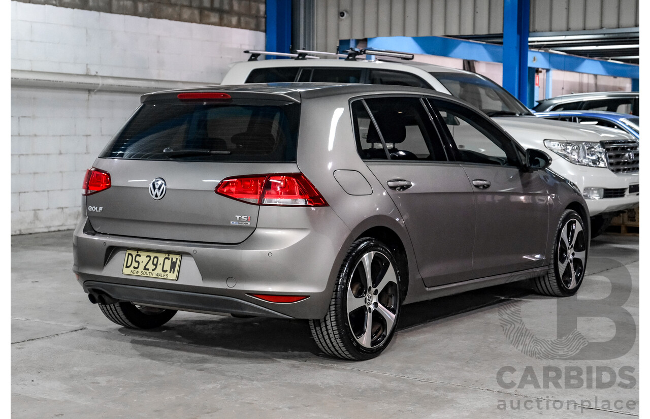 12/2013 Volkswagen Golf 90 TSI Comfortline AU MY14 5D Hatchback Grey Turbo 1.4L