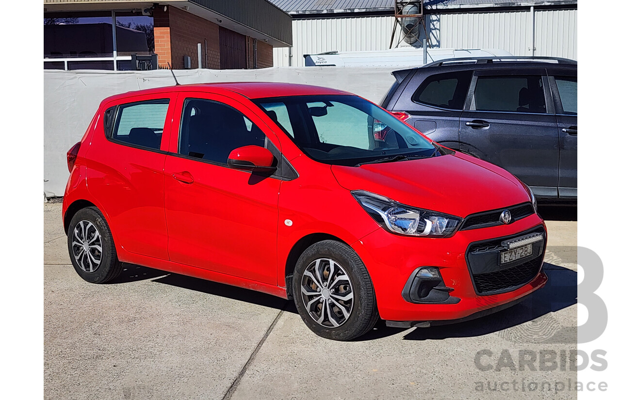 08/2017 Holden Barina Spark LS MP MY18 5d Hatchback Red 1.2L