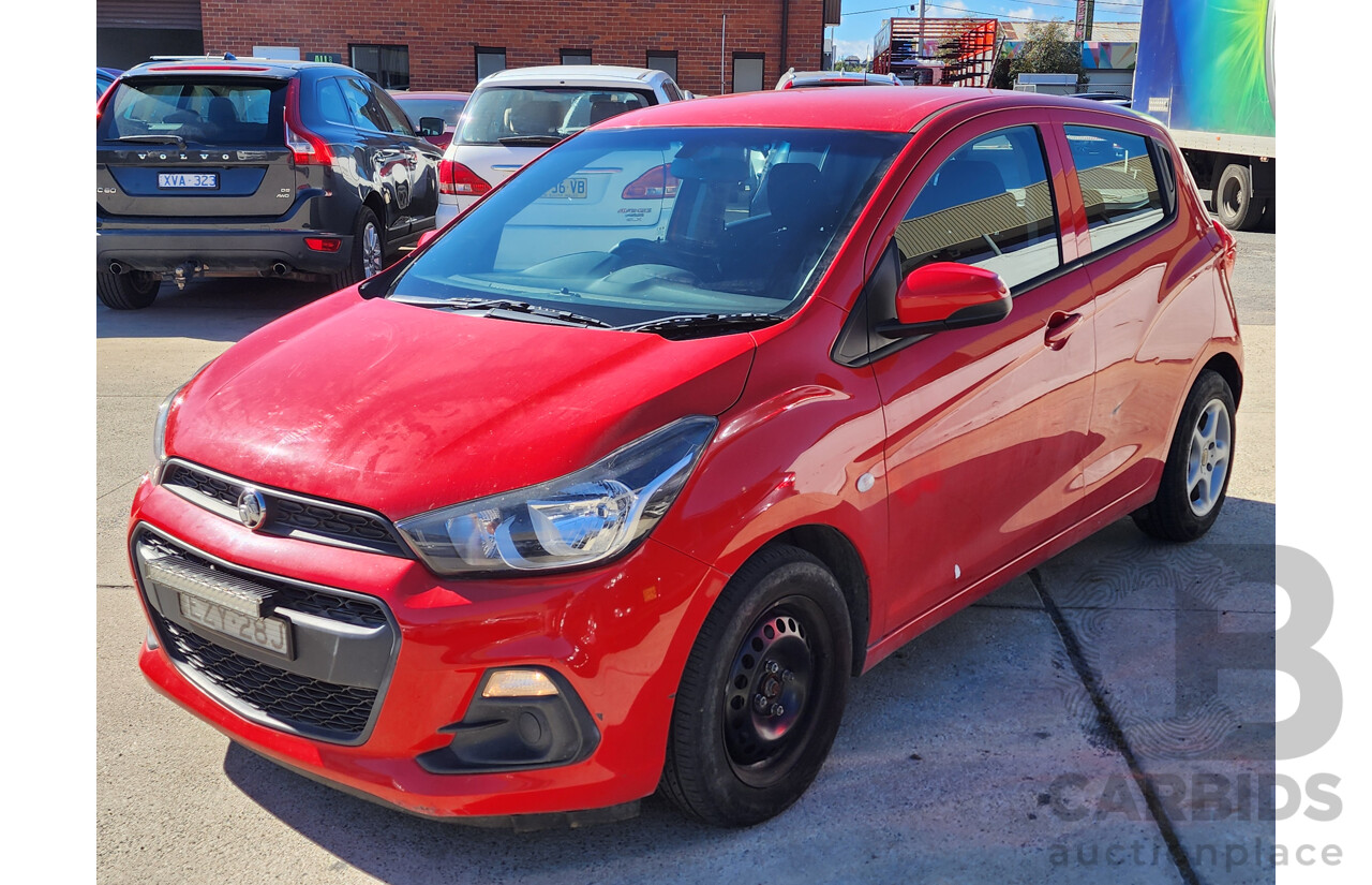 08/2017 Holden Barina Spark LS MP MY18 5d Hatchback Red 1.2L