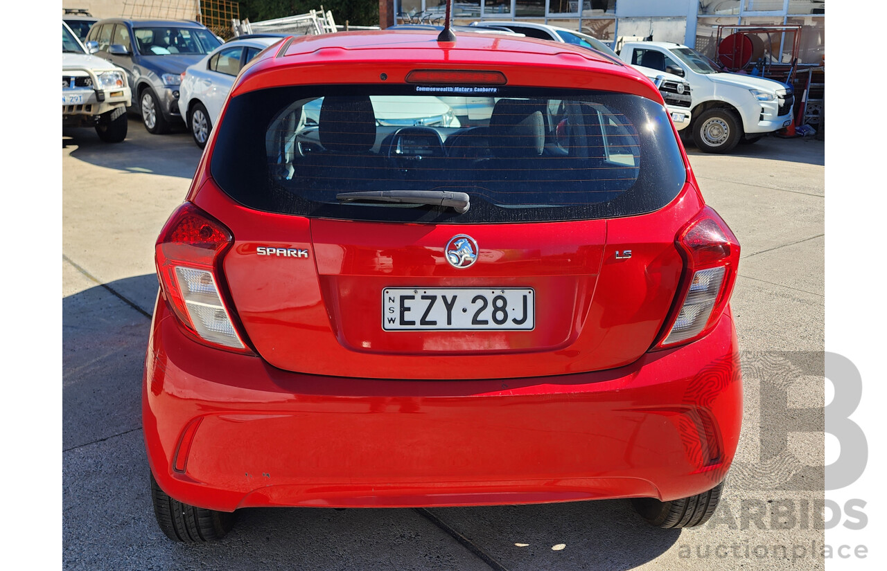 08/2017 Holden Barina Spark LS MP MY18 5d Hatchback Red 1.2L
