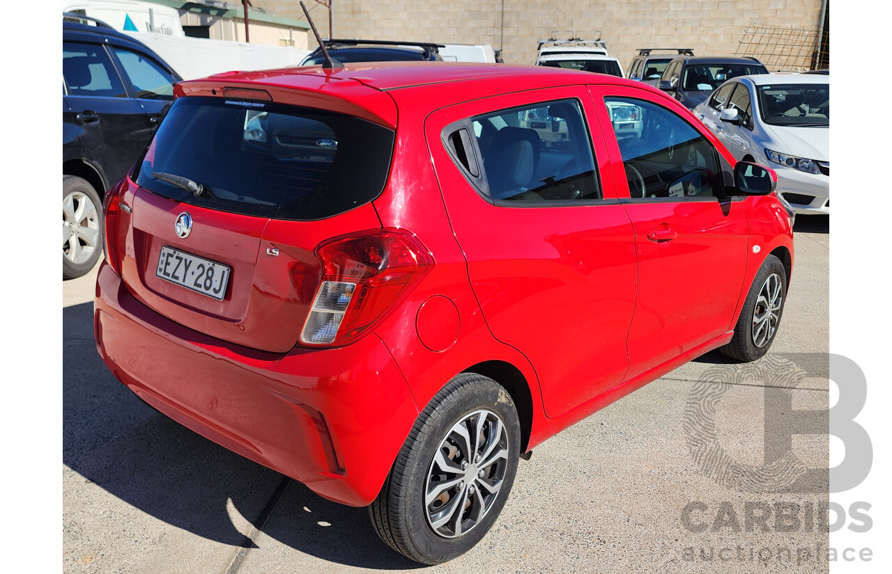 08/2017 Holden Barina Spark LS MP MY18 5d Hatchback Red 1.2L
