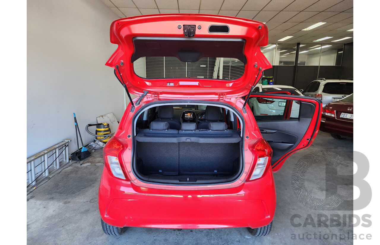 08/2017 Holden Barina Spark LS MP MY18 5d Hatchback Red 1.2L