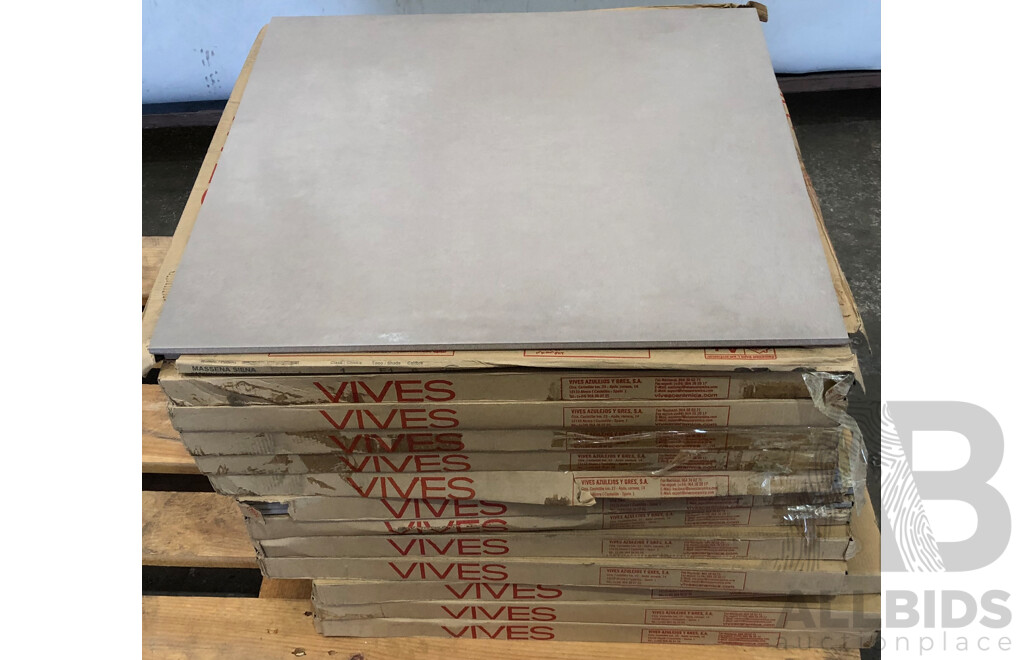 VIVES Massena Siena Matte 600mm X 600mm Spainish Wall & Floor Tiles - 12.96m2 - Brand New - ORP $972.00