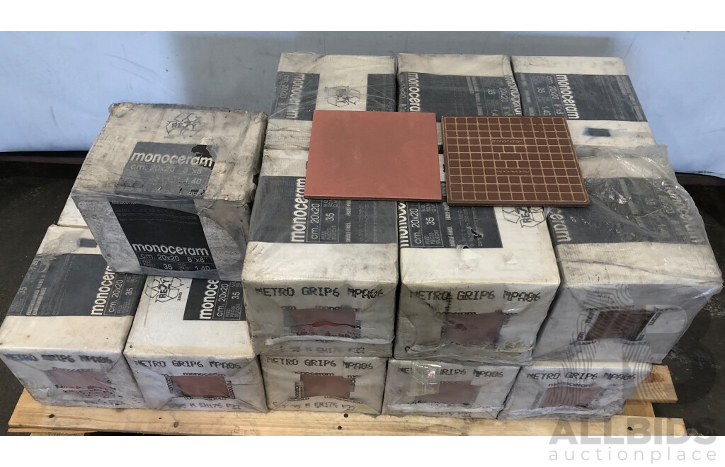 Monoena Metro Terracotta Textured 200mm X 200mm Italian Wall & Floor Tiles - 22.4m2 - Brand New - ORP $1904.00