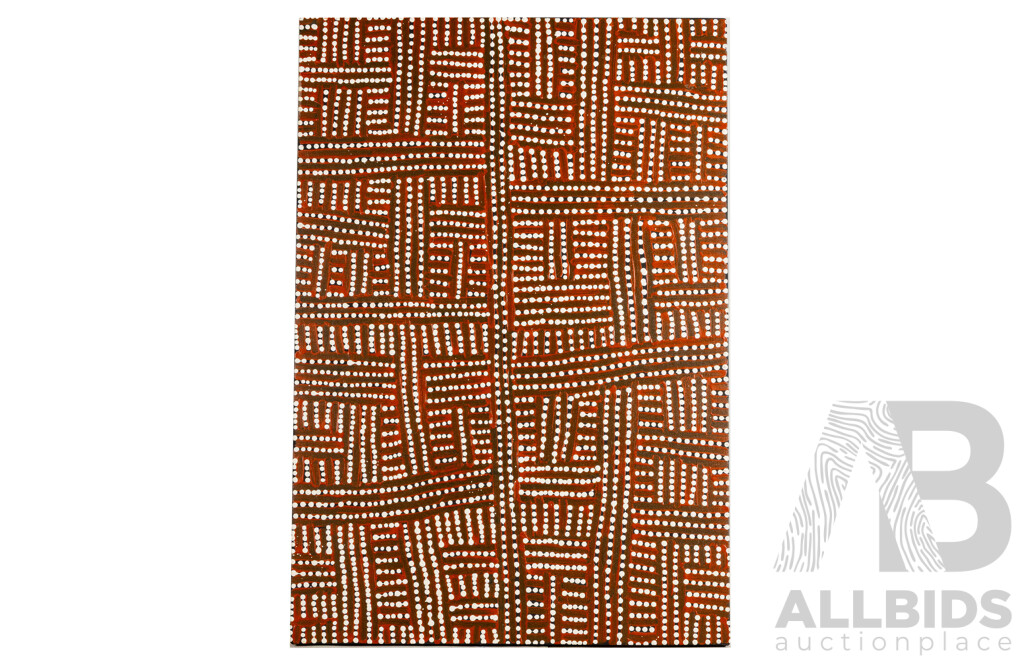 Bombatu Napangati (20th Century, Indigenous Australian, 1940s?-), Tali Dreaming (2007), Original Acrylic on Cotton Canvas, 88H x 60W cm