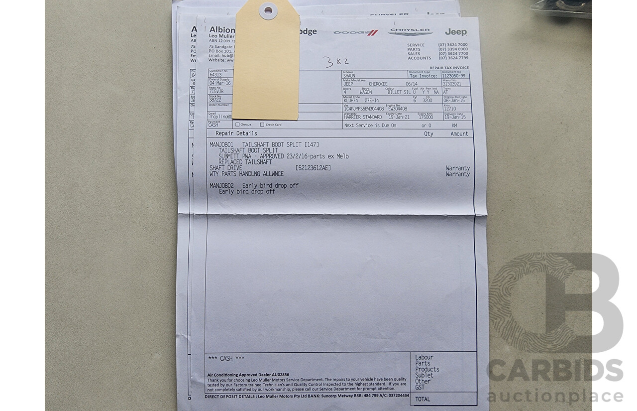 08/2014 Jeep Cherokee Trailhawk (4x4) KL 4D Wagon Billet Silver Metallic 3.2L
