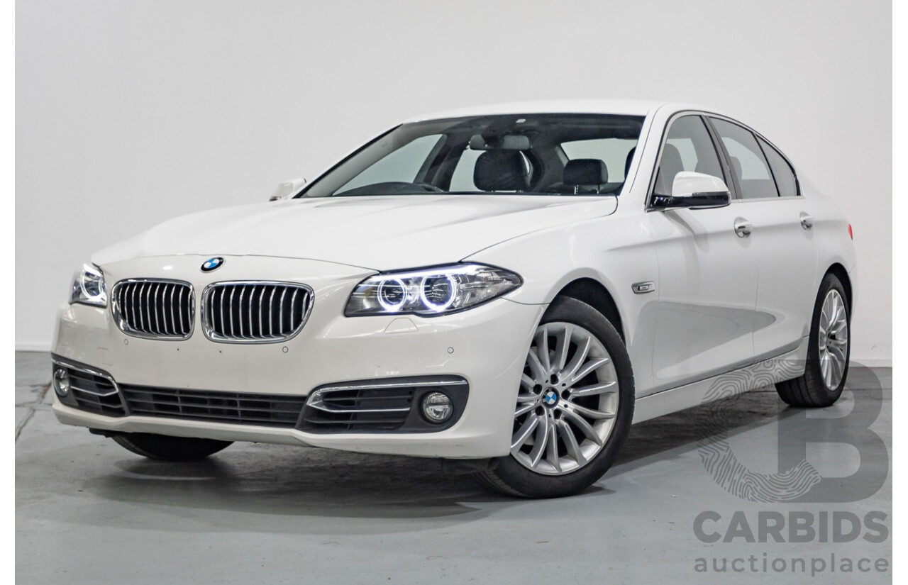 9/2014 BMW 520i Luxury Line F10 MY14 4d Sedan Alpin White Turbo 2.0L