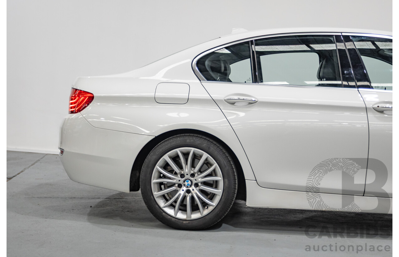 9/2014 BMW 520i Luxury Line F10 MY14 4d Sedan Alpin White Turbo 2.0L