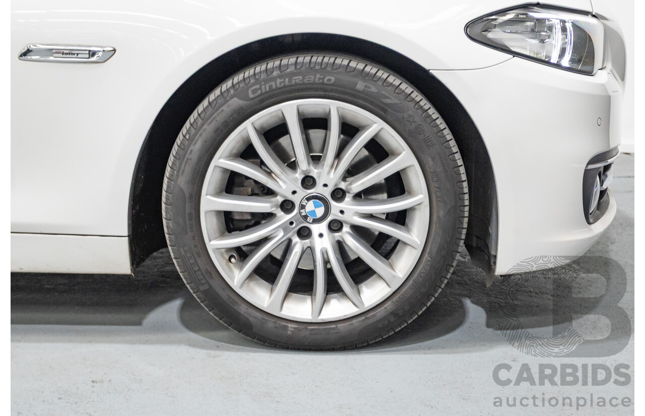 9/2014 BMW 520i Luxury Line F10 MY14 4d Sedan Alpin White Turbo 2.0L