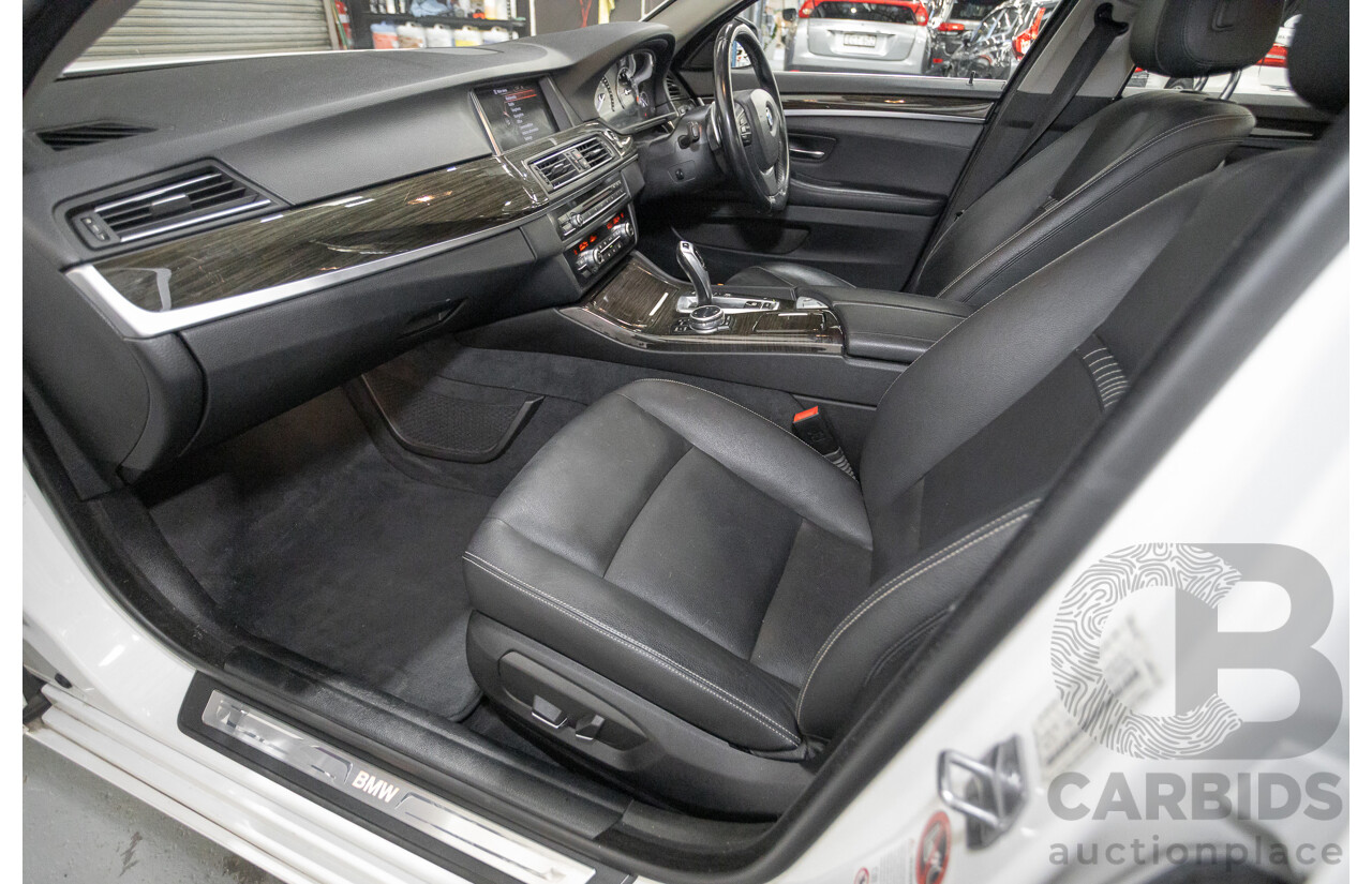9/2014 BMW 520i Luxury Line F10 MY14 4d Sedan Alpin White Turbo 2.0L
