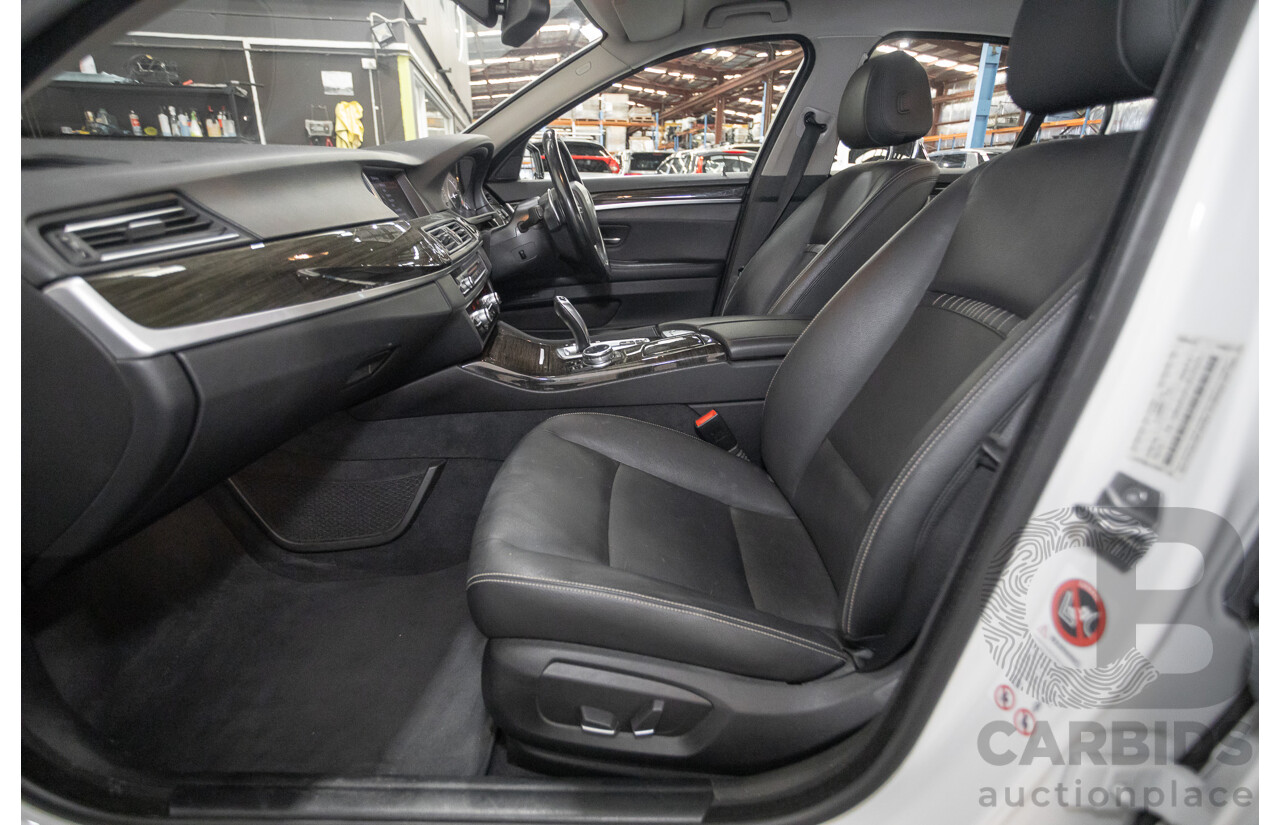 9/2014 BMW 520i Luxury Line F10 MY14 4d Sedan Alpin White Turbo 2.0L