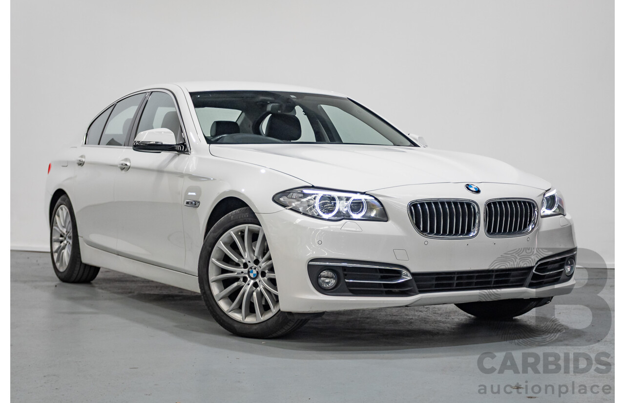 9/2014 BMW 520i Luxury Line F10 MY14 4d Sedan Alpin White Turbo 2.0L