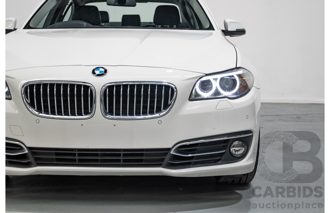 9/2014 BMW 520i Luxury Line F10 MY14 4d Sedan Alpin White Turbo 2.0L