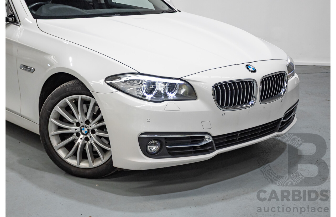 9/2014 BMW 520i Luxury Line F10 MY14 4d Sedan Alpin White Turbo 2.0L