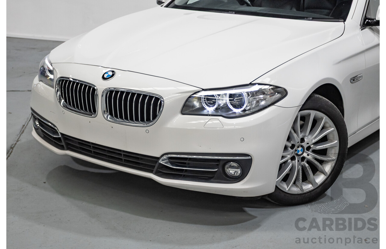 9/2014 BMW 520i Luxury Line F10 MY14 4d Sedan Alpin White Turbo 2.0L