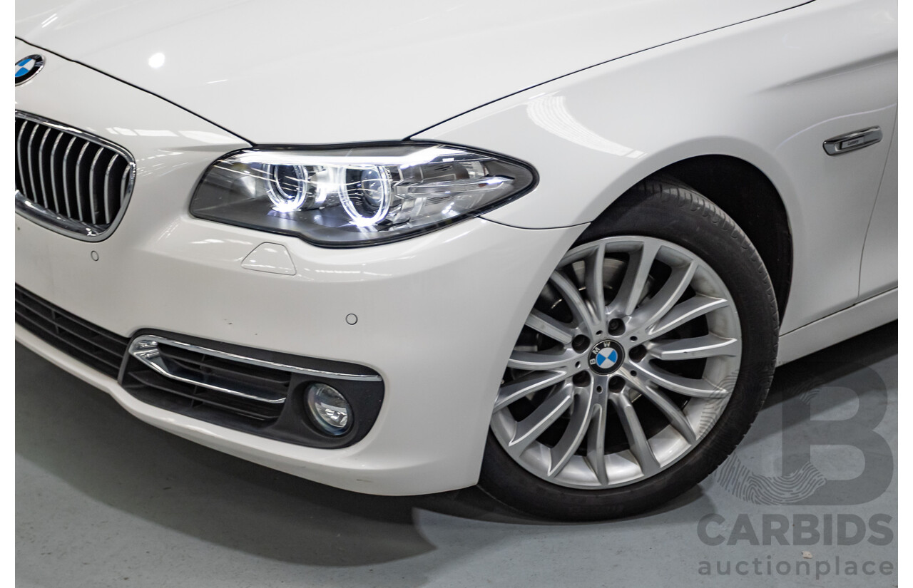 9/2014 BMW 520i Luxury Line F10 MY14 4d Sedan Alpin White Turbo 2.0L