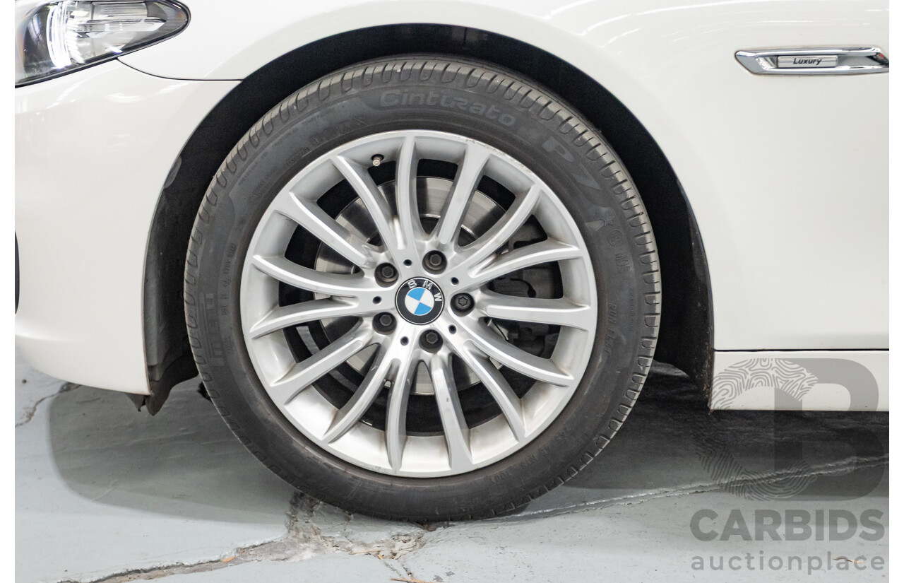 9/2014 BMW 520i Luxury Line F10 MY14 4d Sedan Alpin White Turbo 2.0L