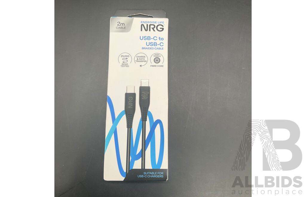 Assorted BELKIN and NRG USB-C to USB-C Cables - Lot of 6