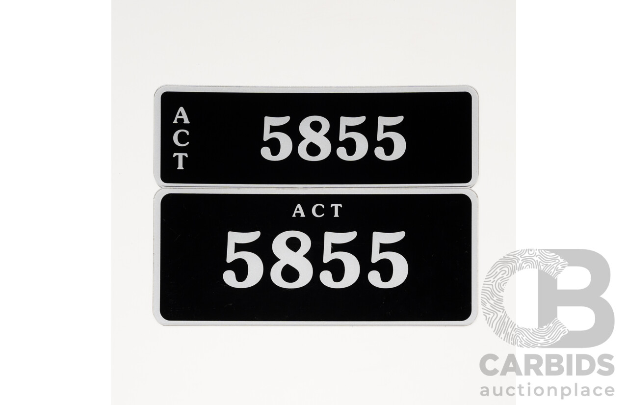 ACT 4-Digit Number Plate - 5855