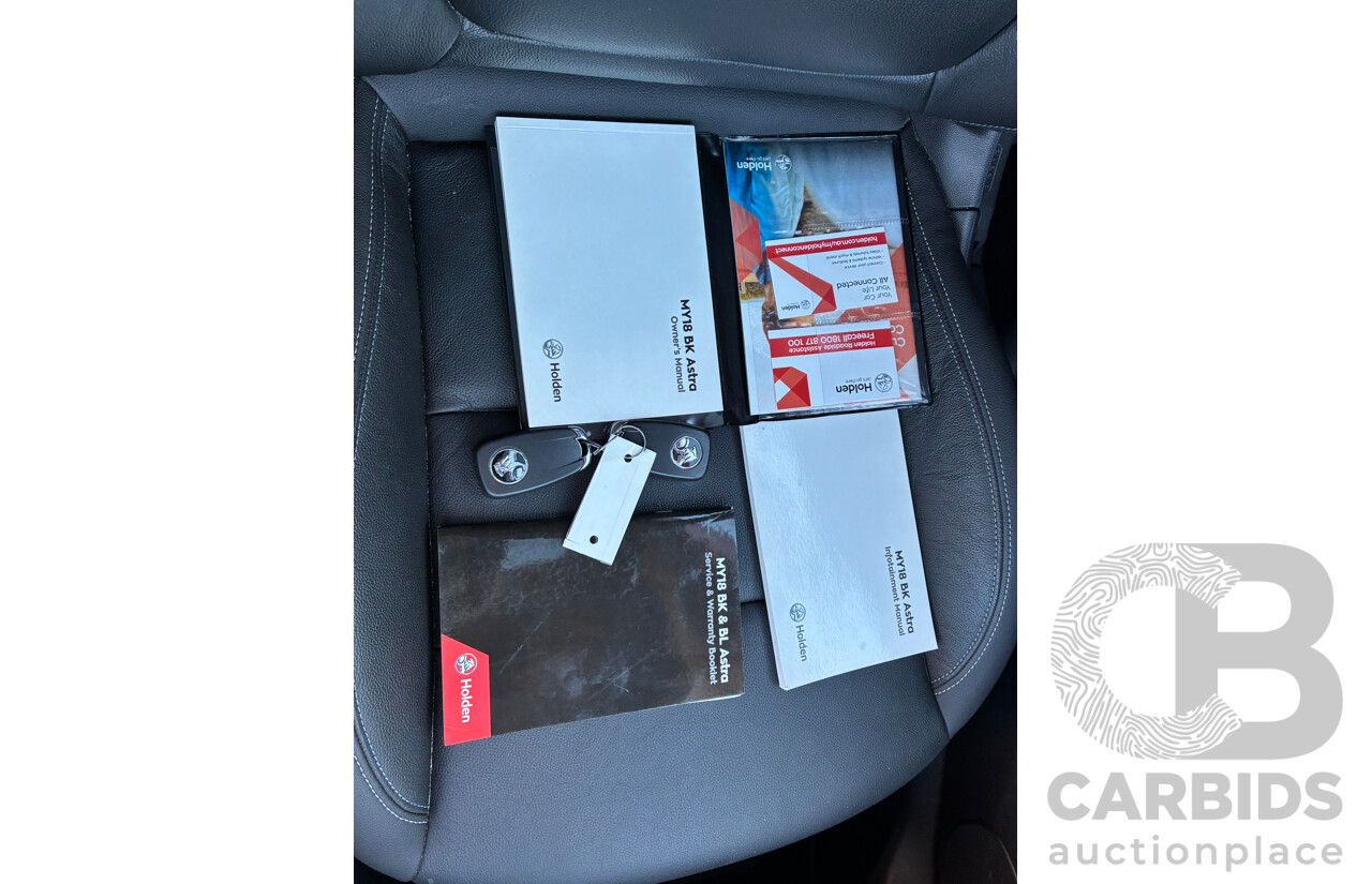 02/2018 Holden Astra RS-V BK MY18.5 5d Hatchback Black Turbo 1.6L