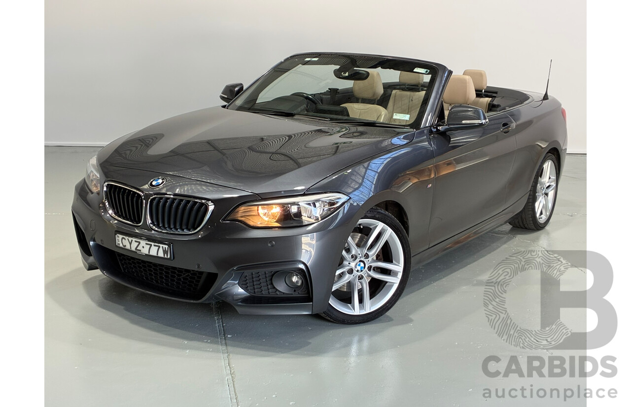 06/2015 Bmw 2 20i Sport Line (RWD) F23 2d Convertible Grey Turbo 2.0L