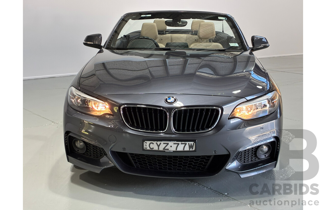 06/2015 Bmw 2 20i Sport Line (RWD) F23 2d Convertible Grey Turbo 2.0L