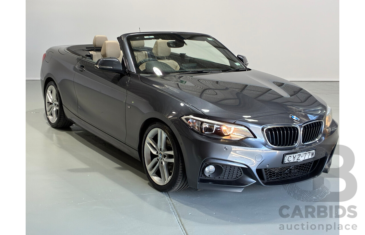 06/2015 Bmw 2 20i Sport Line (RWD) F23 2d Convertible Grey Turbo 2.0L