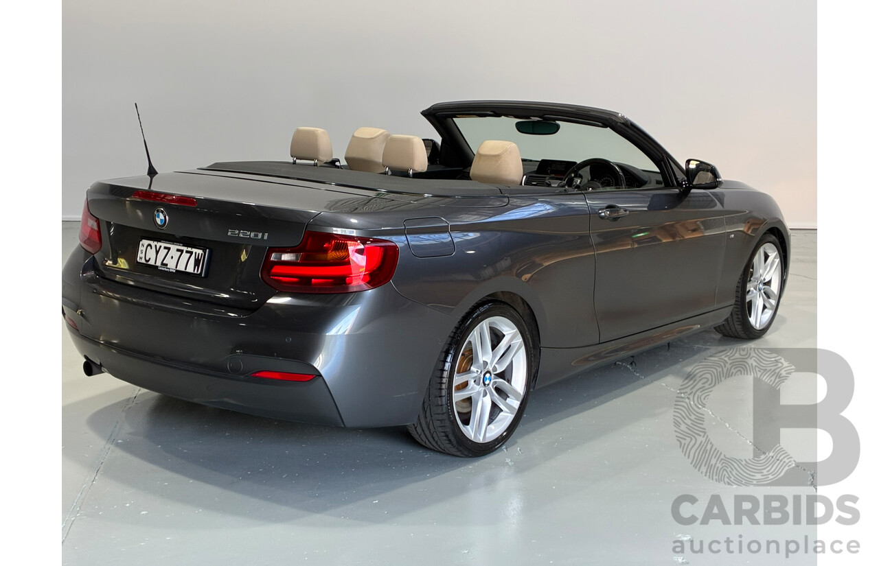 06/2015 Bmw 2 20i Sport Line (RWD) F23 2d Convertible Grey Turbo 2.0L