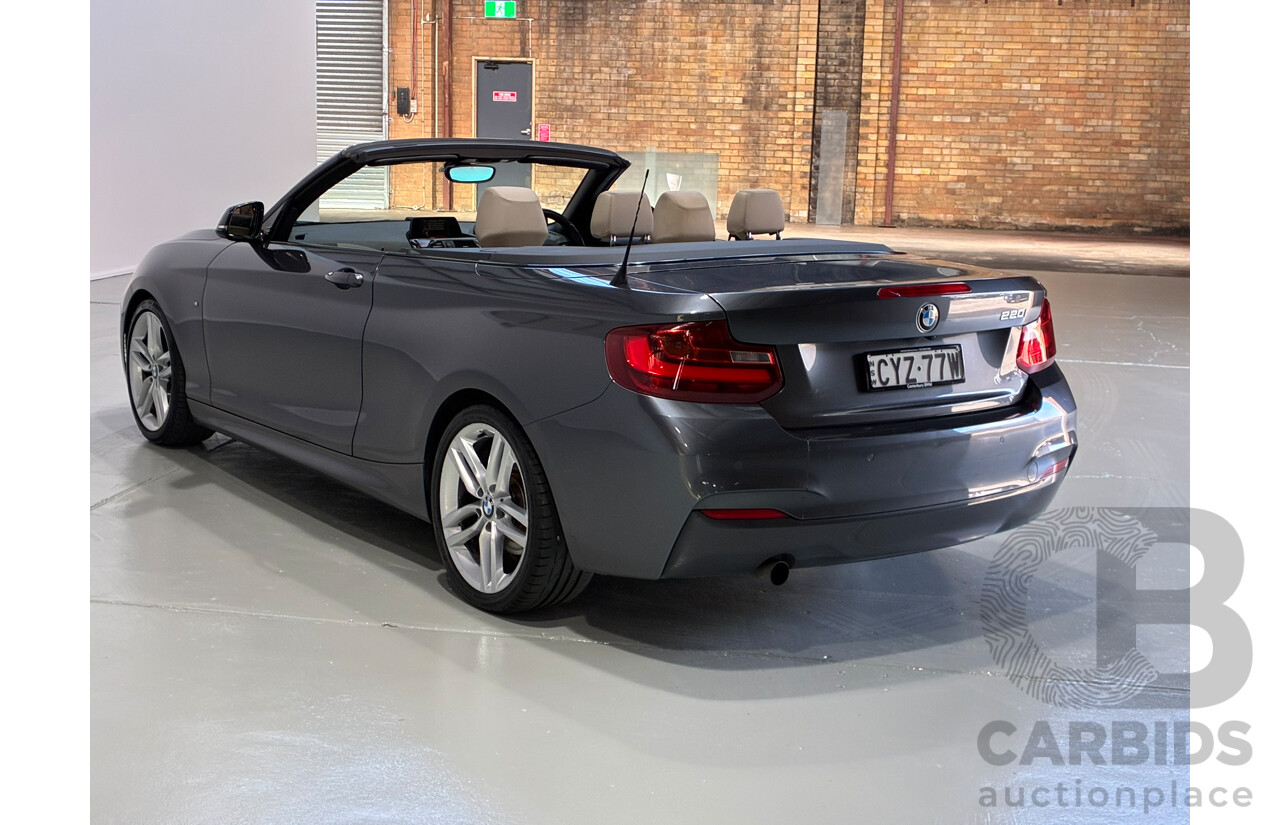 06/2015 Bmw 2 20i Sport Line (RWD) F23 2d Convertible Grey Turbo 2.0L