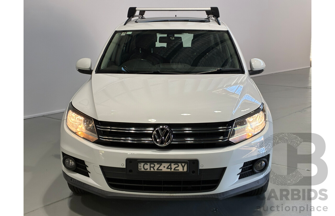 01/2014 Volkswagen Tiguan 132 TSI PACIFIC AWD 5NC MY14 4D Wagon White 2.0L