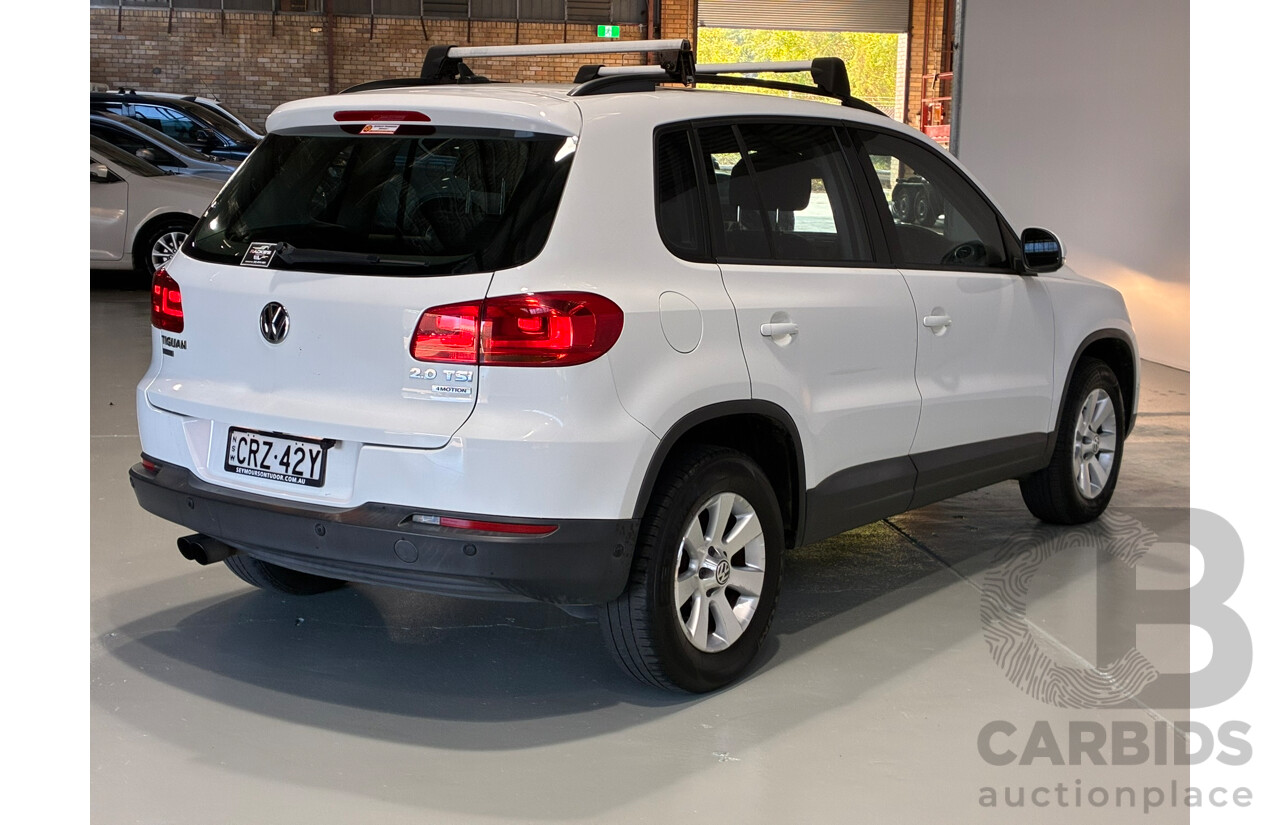 01/2014 Volkswagen Tiguan 132 TSI PACIFIC AWD 5NC MY14 4D Wagon White 2.0L