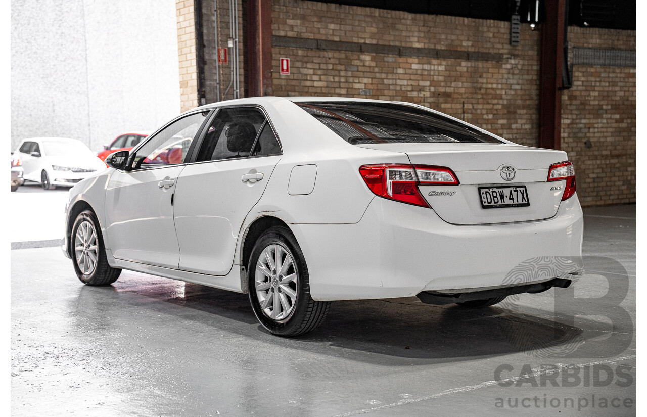 08/2013 Toyota Camry Altise ASV50R 4d Sedan White 2.5L