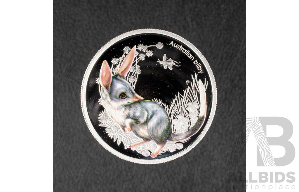 Australian Perth Mint 2011 Silver Fifty Cent Coin, Bush Babies, Australian Bilby