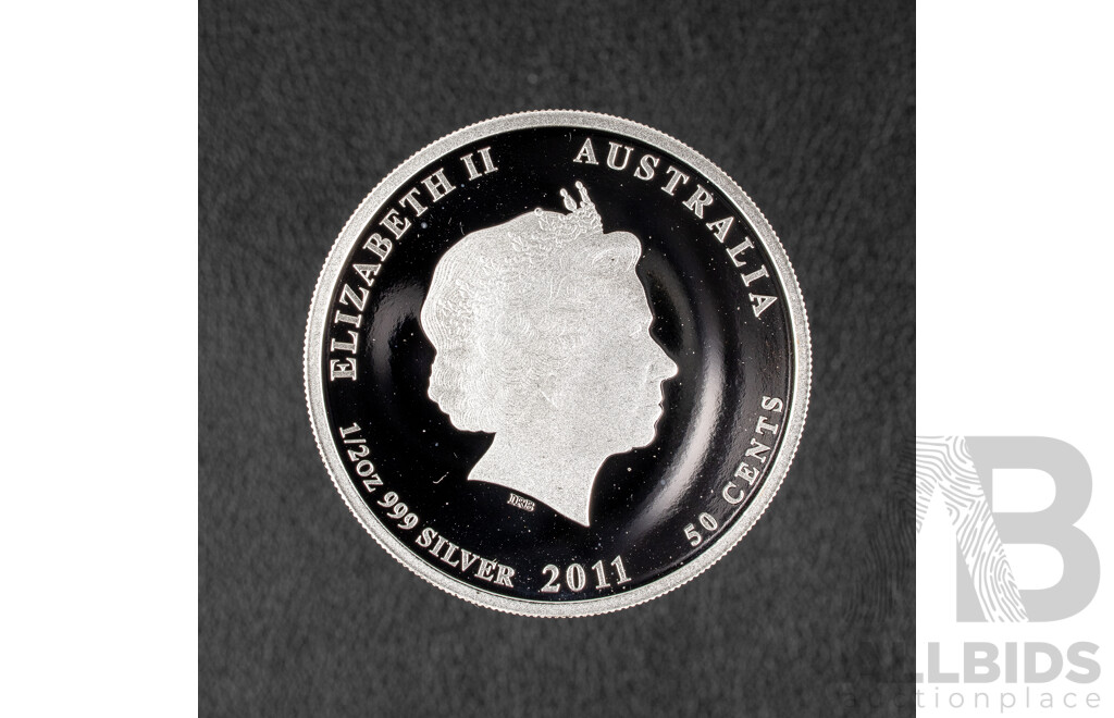Australian Perth Mint 2011 Silver Fifty Cent Coin, Bush Babies, Australian Bilby