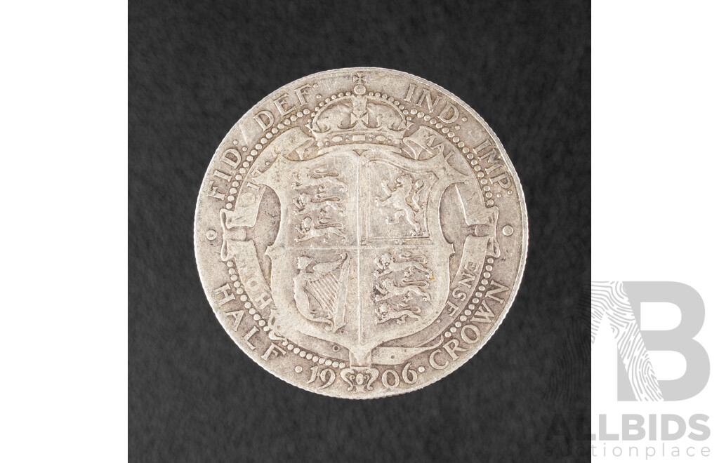 Great Britain 1906 KEVII Silver Half Crown .925