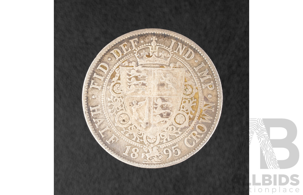 Great Britain 1895 QV Silver Half Crown .925