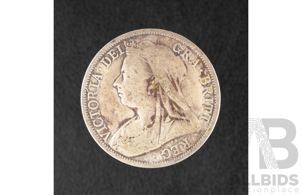 Great Britain 1895 QV Silver Half Crown .925