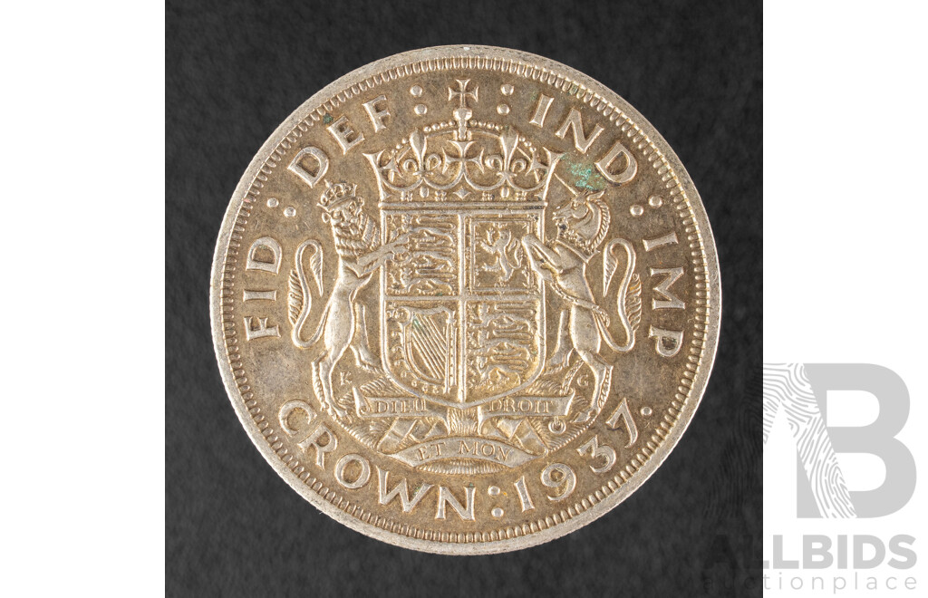 Great Britain 1937 KGVI Silver Crown .500
